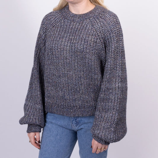 Eda Metallic Sweater by Rino & Pelle in Blue Shadow