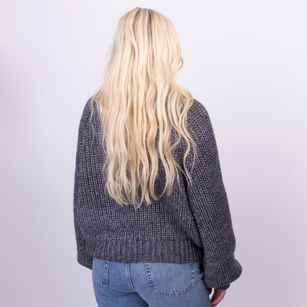 Eda Metallic Sweater by Rino & Pelle in Blue Shadow