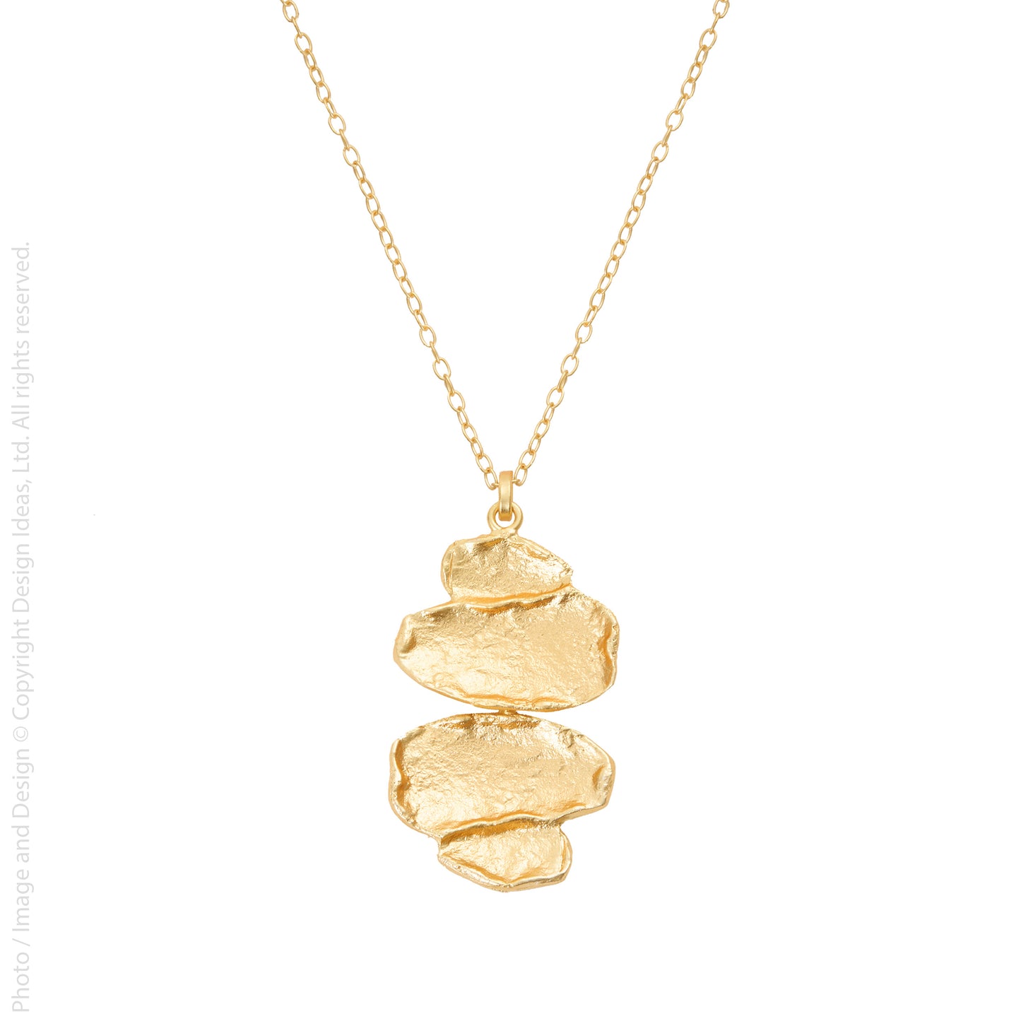 Kurva Necklace by Texture in Gold