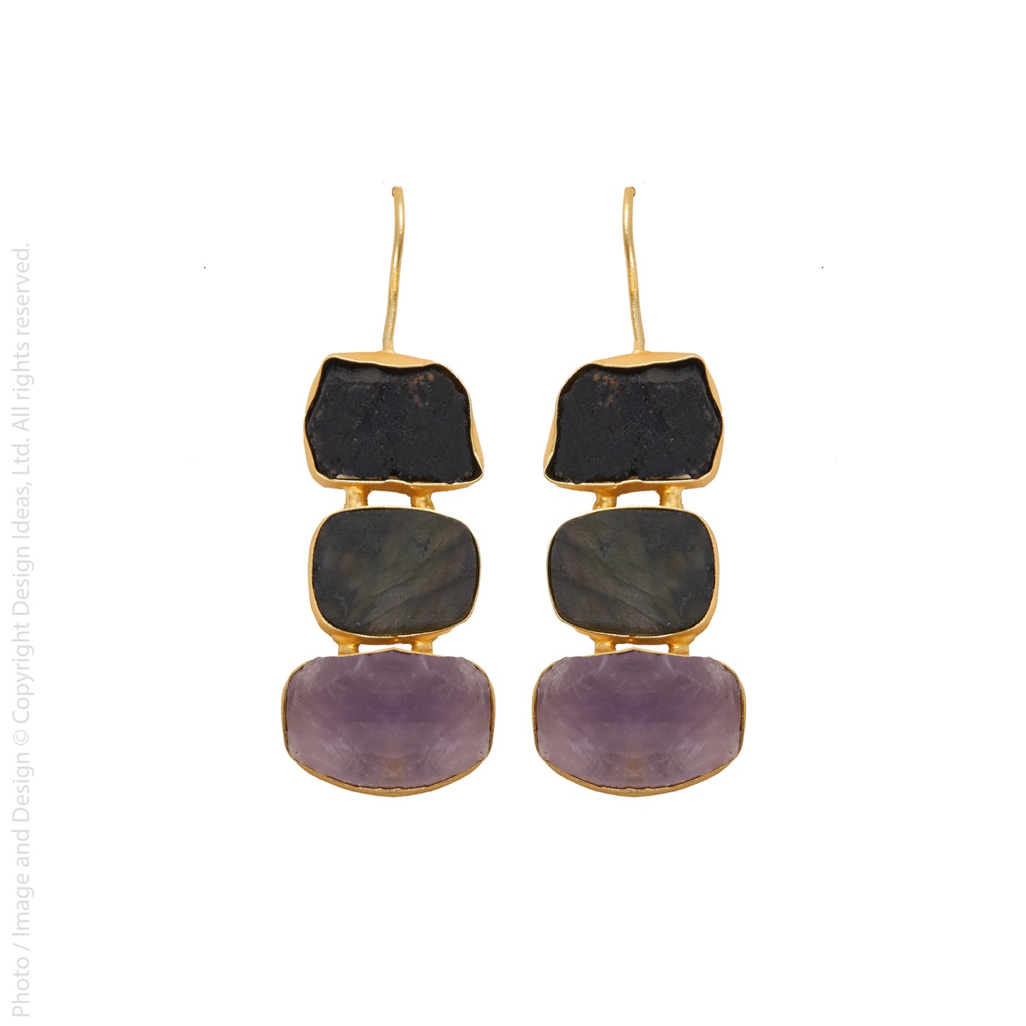 Ratu Earrings by Texture in Gold