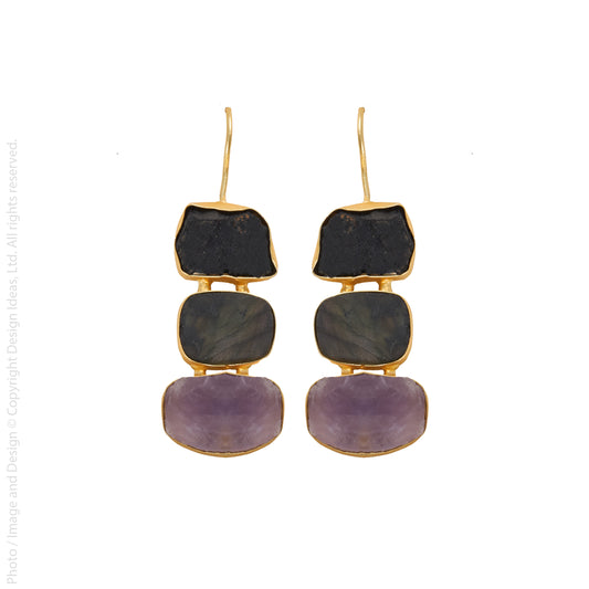 Ratu Earrings by Texture in Gold
