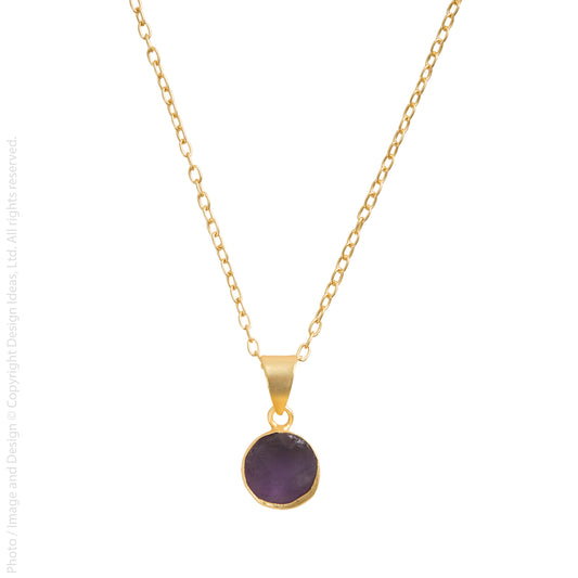 Permen Necklace by Texture in Amethyst