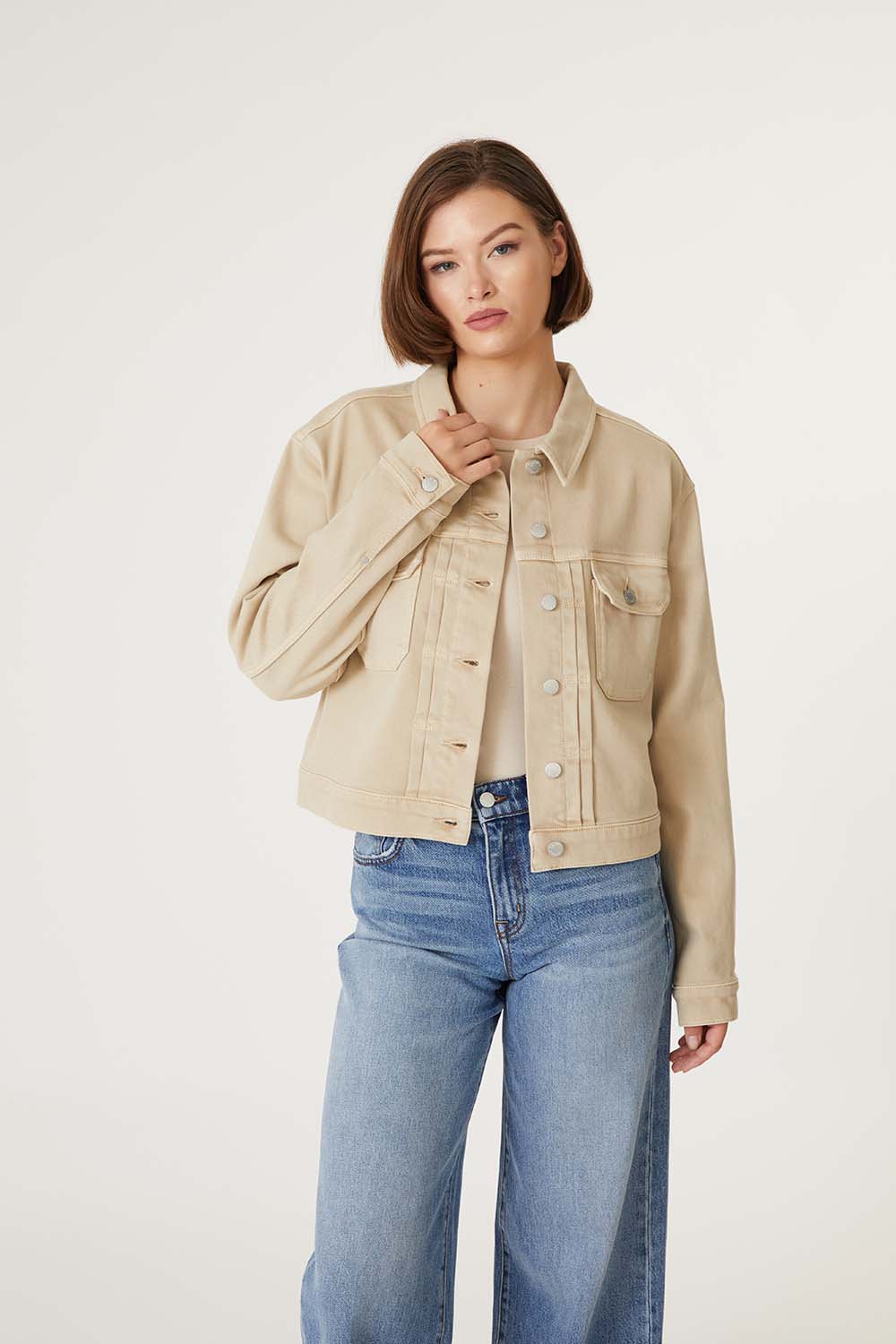 Westend Jacket by Level 99 in Natural