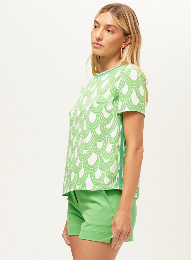 Sugar Hill 2 Top by Trina Turk in Grass Court Whitewash
