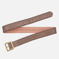 Ezra Studded Leather Belt with Square Buckle by Amsterdam Heritage in Taupe