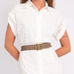 Ezra Studded Leather Belt with Square Buckle by Amsterdam Heritage in Taupe