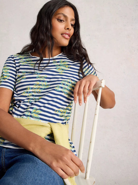 Abbie Tee by White Stuff in Blue Stripe