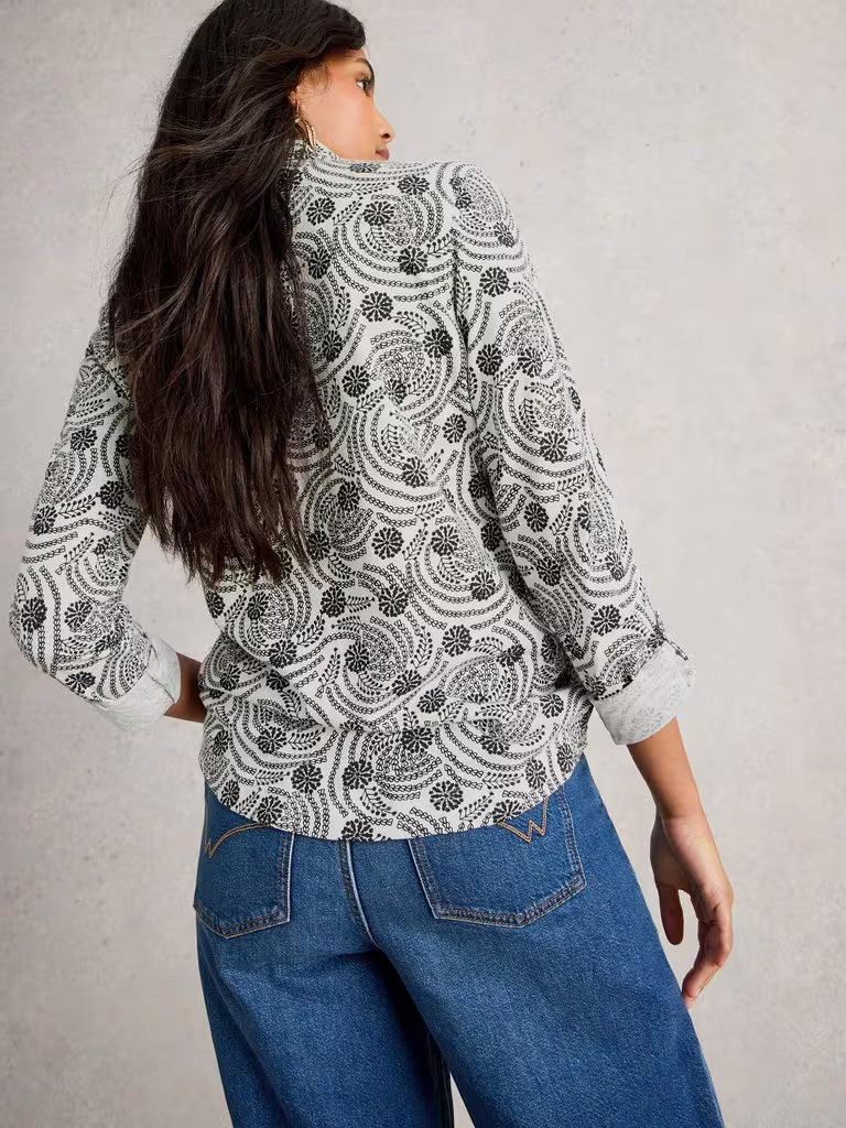 Annie Jersey Shirt by White Stuff in White Print