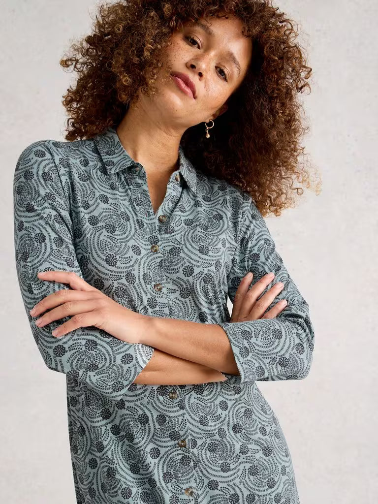 Rua Jersey Shirt Dress by White Stuff in Blue