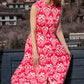 Sea Island Dress by Dizzy Lizzie in Pink & White Ikat