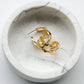 Small Chain Link Hoop Earring by Virtue Jewelry in Gold