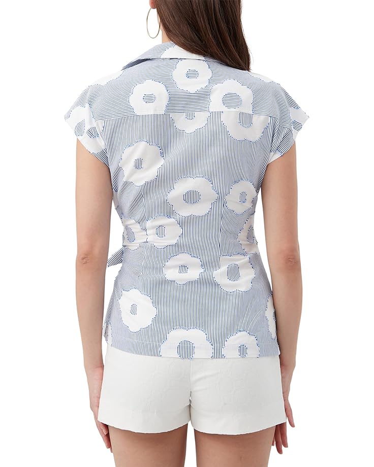 Avant Top by Trina Turk in Cobalt Cove/Whitewash