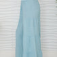 Linen Tiered Palazzo Pant by Milo Milano in Blue Zuccero