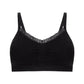 Lace Trim Bra One Size in Black by Joy Bra