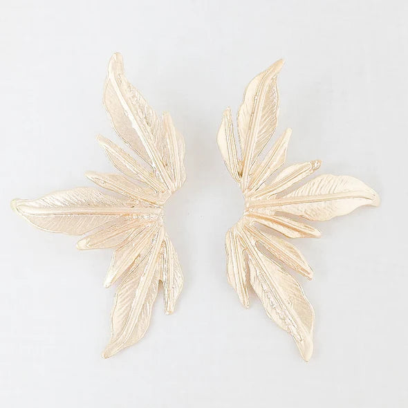 The Nia Luxe Fan Leaf Studs by Virtue