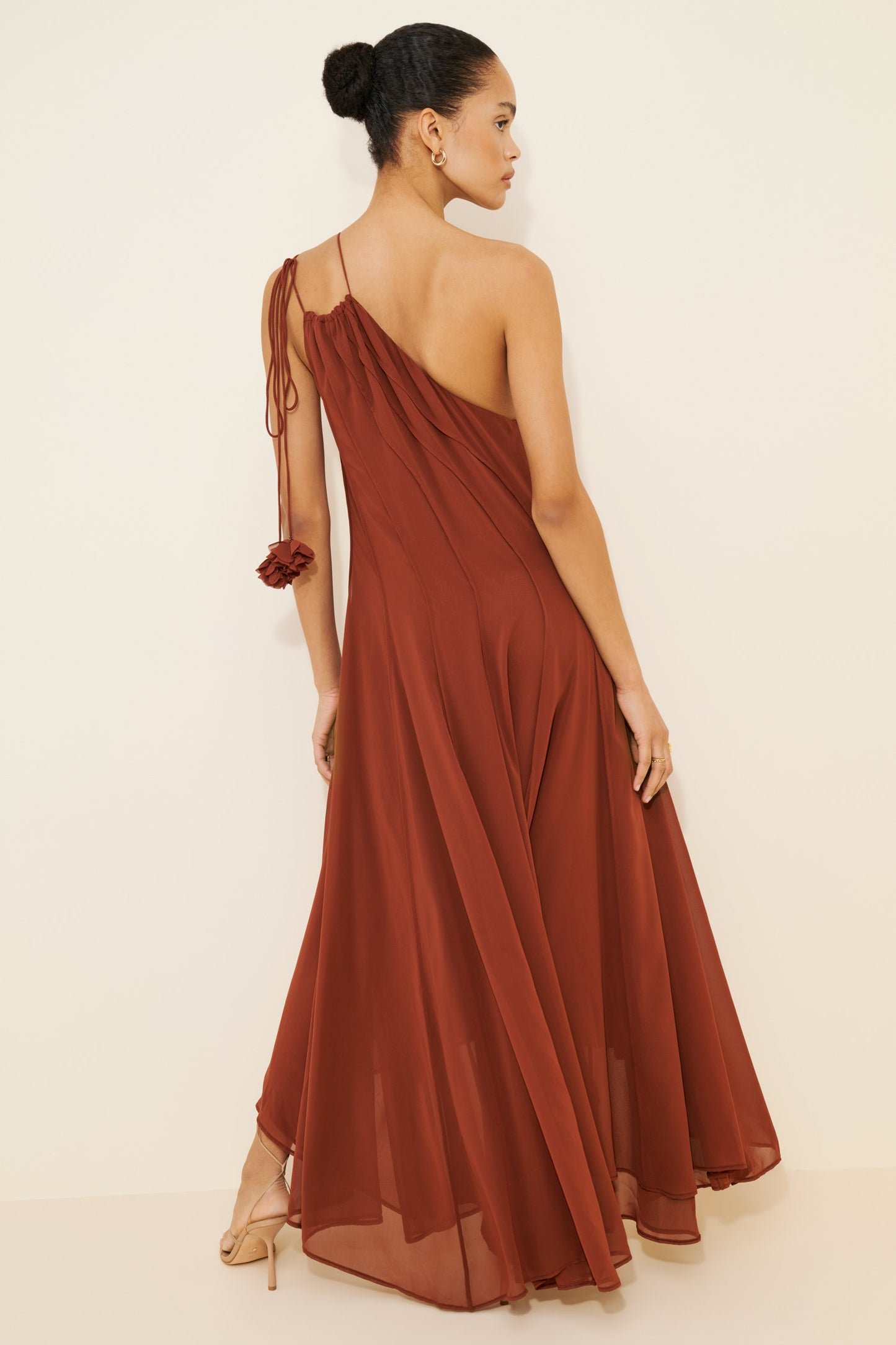 Paislee Dress by Exquise in Brown