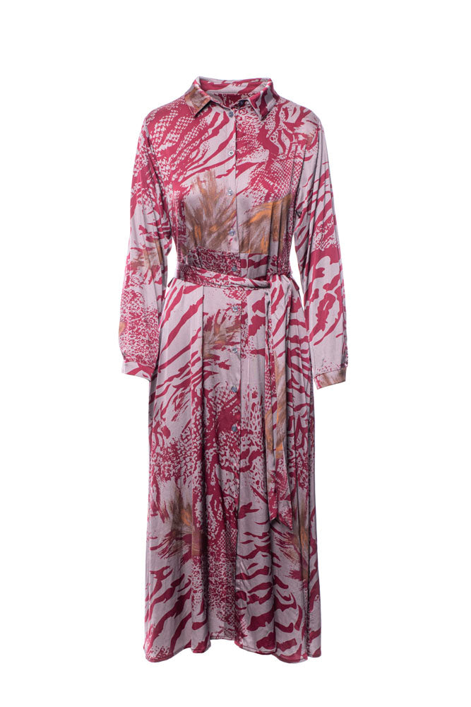 Mold G Long Shirt Dress by Anonyme in Bordo