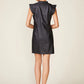 Double Flutter Sleeve Vegan Dress by ANTHEM the label in Black