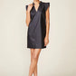 Double Flutter Sleeve Vegan Dress by ANTHEM the label in Black