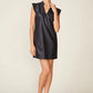 Double Flutter Sleeve Vegan Dress by ANTHEM the label in Black