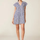 Linen Blend Dress by ANTHEM the label in Navy/Pearl