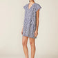 Linen Blend Dress by ANTHEM the label in Navy/Pearl