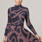 Ines Ribbon Print 3D Top by Wild Cosmos in Black Mix