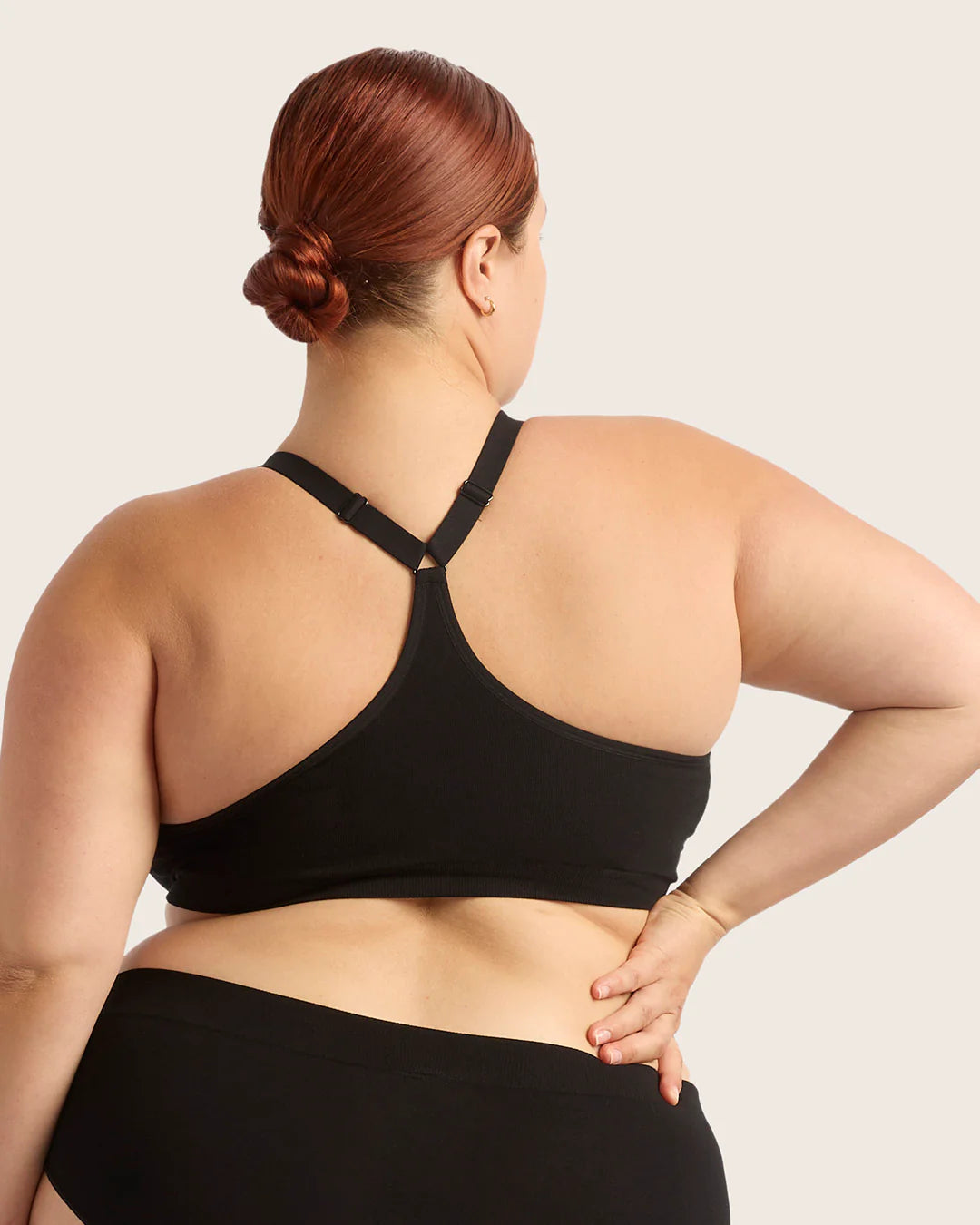 Full Bust Racerback Wireless Bra by Boody in Black