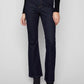 Bootcut Leg 5 Pocket Stretch Denim by Charlie B in Deep Blue