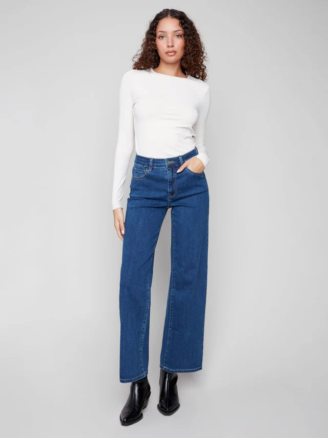 Chloe Wide Leg Jeans by Charlie B in Indigo