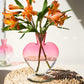 Large Glass heart vase by Kalalou in ombre pink