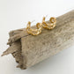 Small Chain Link Hoop Earring by Virtue Jewelry in Gold