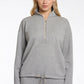 Dounia Sweatshirt w/Zipper by Rino & Pelle in Grey Melange