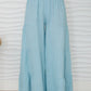 Linen Tiered Palazzo Pant by Milo Milano in Blue Zuccero