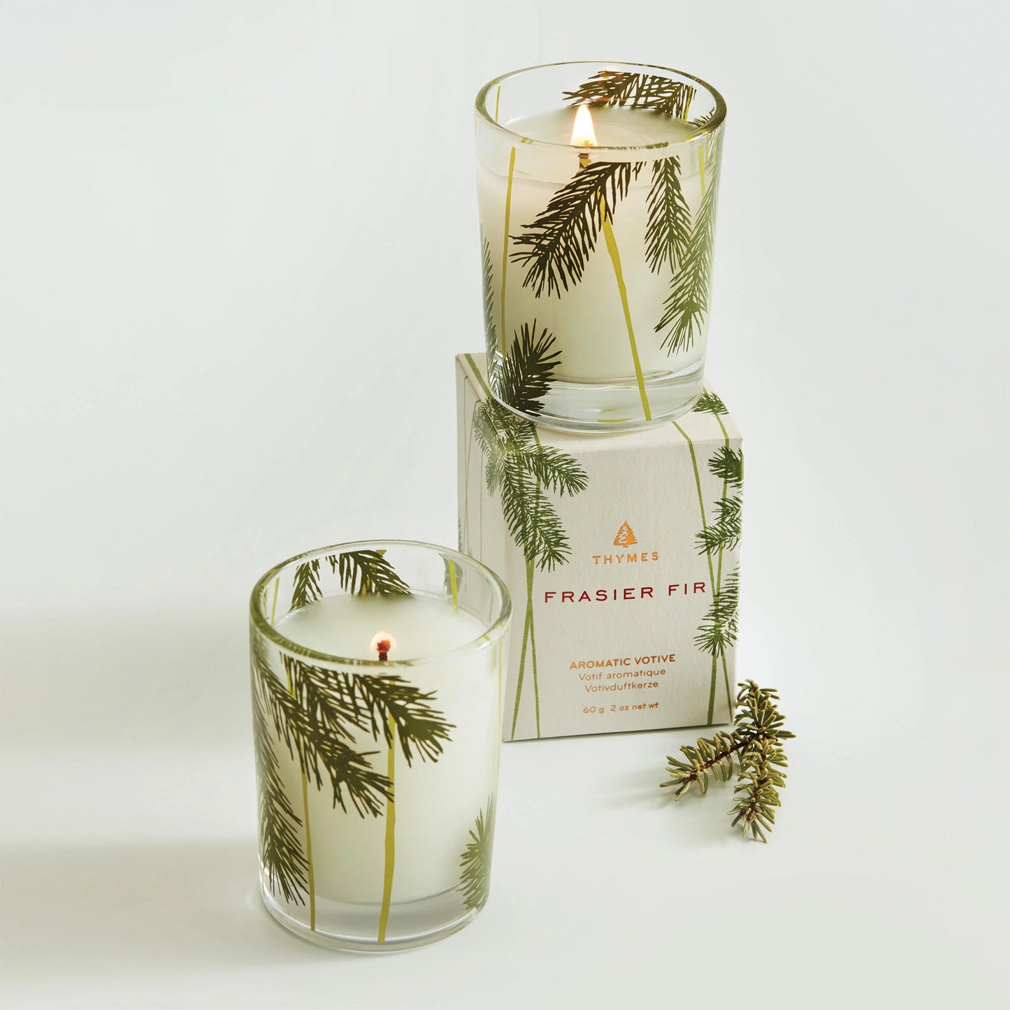 Pine Needle Frasier Fir Votive Candle by Thymes
