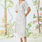 Print Dress by Maggy London in Ivory/Charcoal