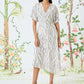 Print Dress by Maggy London in Ivory/Charcoal
