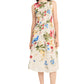 Fit and Flare Midi Dress by Maggy London in Cream Floral