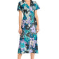 Floral Print Dress by Maggy London in Teal/Green