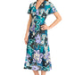 Floral Print Dress by Maggy London in Teal/Green