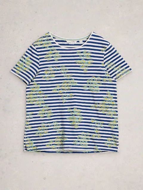 Abbie Tee by White Stuff in Blue Stripe