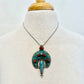 Vintage Tibetan Turquoise & Coral Pendant Necklace by Everything Tibetan