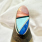 Vintage Turquoise, Coral & Lapis Ring by Alzuni