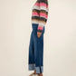 Elvira Striped Pullover Sweater by Kut from the Kloth in Brown and Pink