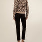 Gisela Animal Print Pullover Sweater by Kut from the Kloth in Beige and Brown