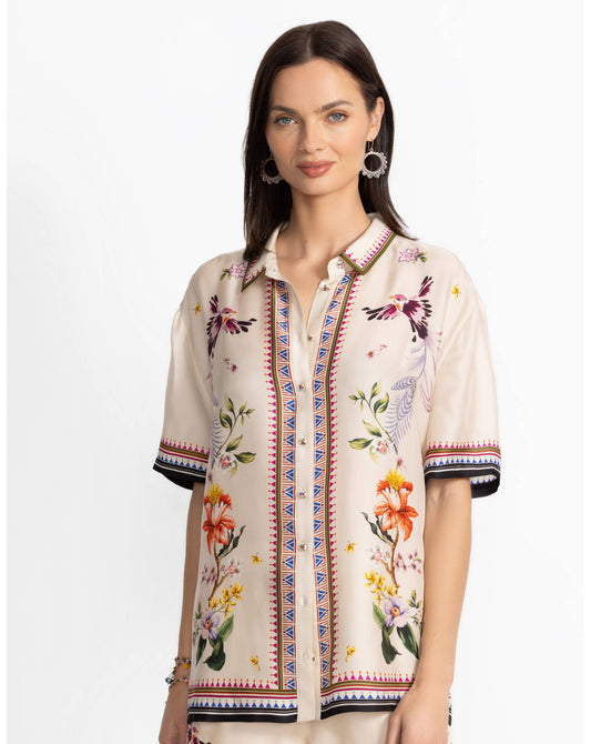 Ophelia Camp Shirt by Johnny Was in Willah