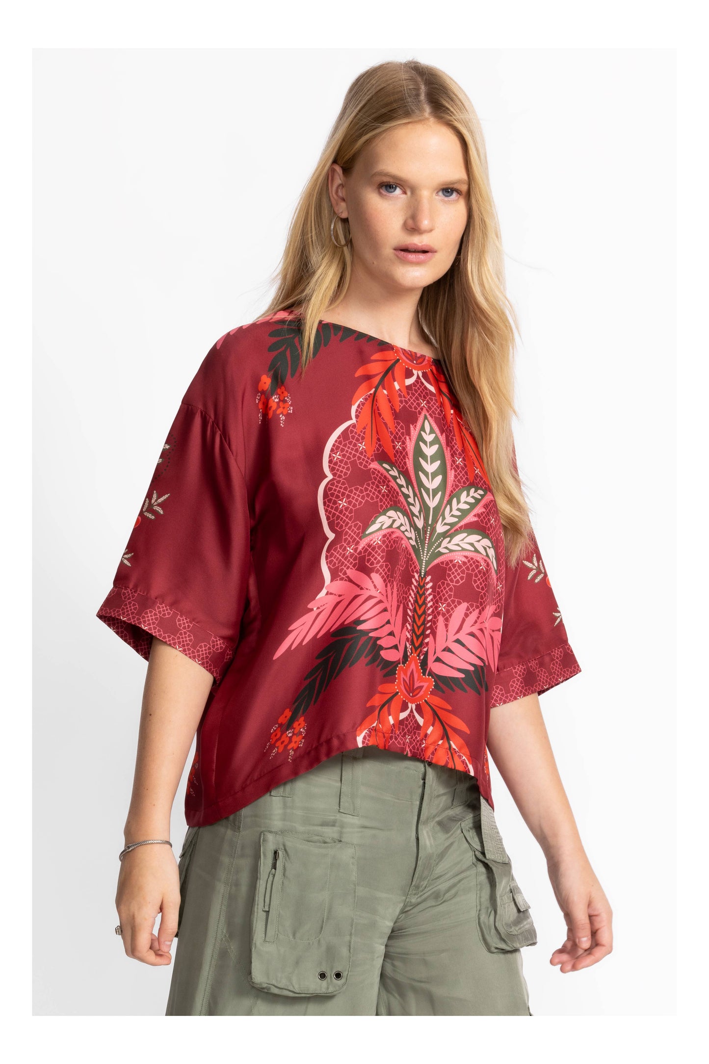 Arden Oversized Blouse by Johnny Was in Caleta