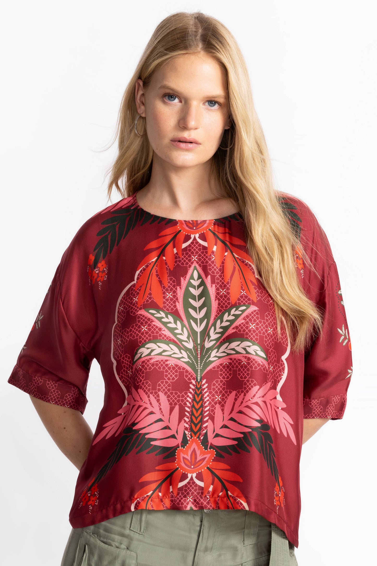 Arden Oversized Blouse by Johnny Was in Caleta