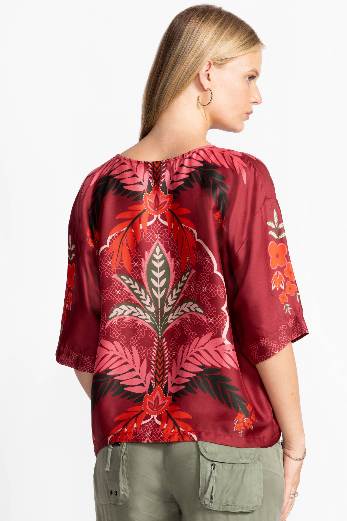 Arden Oversized Blouse by Johnny Was in Caleta