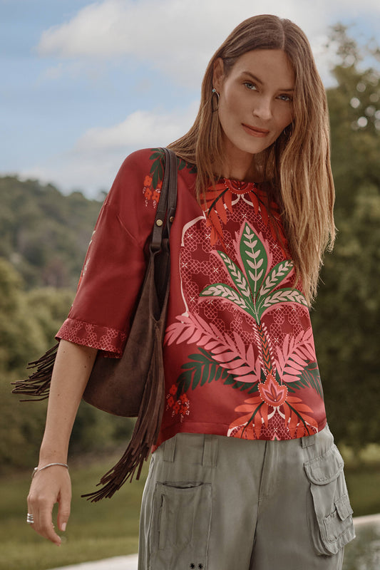 Arden Oversized Blouse by Johnny Was in Caleta